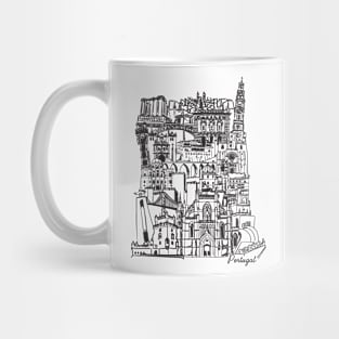 Portugal Monuments black Mug